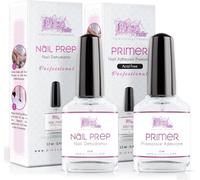 Nail Prep Et Primer Onlges Gel Uv 12ml - 2pz.- Primer Non Acide Promoteur D'adhérence Et Déshydratant Ongles Préparation Pour Améliore L'adhérence Et Durée Du Gel Ongles, Vernis Semi-Permanents