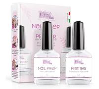 Nail Prep et Primer Onlges Gel uv 12ml - 2pz.- Primer NON ACIDE Promoteur d'adhérence et déshydratant ongles préparation pour Améliore l'adhérence et durée du gel ongles, vernis semi-permanents