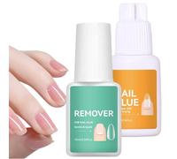 Nail Remover Set, Quick Removal Kit, Acrylic Nail Glue with Safe Remover Solution, Portable Manicure Repair Tool for Broken False Nails, Daily Home Salon Travel Supplies for Women Beginners