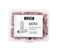 Nail Sanding Bands - 0.18x0.51 Inches 50x Fine Nail Drill Sanding Bands, Electric Nails File Tips, Compact Professional Salon Manucure Tools | For Indoor School Friend Sister Daughter