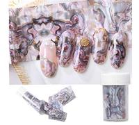 Nail Shell Foils Starry Sky Transfert Autocollant Autocollants Motif en marbre Ongles Manucure Foils Nail Art