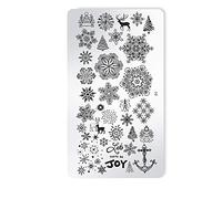Nail Stamping, Thème Chirsmas Motif Nail Art Stamp Stamp Image Plate Nail Art Stamper Grattoir Nails Tool Xmas pour femmes filles, 6x12cm Pratique et populaireLa mode