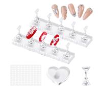 Nail Stand Magnetic Display - Practice Organizer Nail Holder, False Painting Tool, Home Salon Vanity Table Accessory, Manicure Collection Photography Prop, Beauty Supplies Category for Women