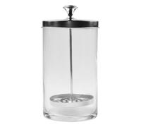 Nail Tool Disinfectant Jar - Glass Sterilizer with Removable Strainer Tray - for Manicure & Barber Supplies Storage