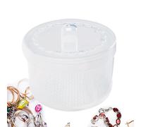 Nail Tool Organizer - Boîte à Outils de manucure, Detachable Professional Clear Double Layer Manucure Case | Non-Slip Portable Station Storage Box Easy-Clean for Home Salon Cosmetology, Blanc,