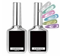 Nail Top Coat Set - 2PCS Water Drop Effect Finishing Gel for Nail Styling | Manicure Sealing Liquid with Smooth Application, Manicure Art, Cosmetic Tool for Beginners Salon Home Use, 15ml