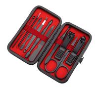 Nail Trim Kit 10 Piece Stainless Steel Manicure Set with Case | Grooming Manicure Set Men Women Hand Feet Care, Home Salon Travel Business Trip Dormitory Vacation