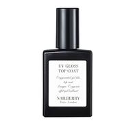 Nailberry L'Oxygéné Vernis à ongles oxygéné | Top Coat UV brillant | 12-Free, végétalien, halal, sans cruauté envers les animaux et sans gluten | Couche de finition en gel respirant de 15 ml
