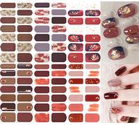 NAILDOKI Autocollant Ongle 3D Nail Stickers, Nail Art Auto-Adhésif Ongle Décalque Belle Mode Décoration pour Femmes Filles Nail Stickers