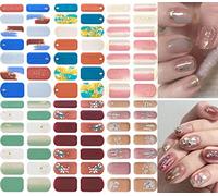 NAILDOKI Autocollant Ongle 3D Nail Stickers, Nail Art Auto-Adhésif Ongle Décalque Belle Mode Décoration pour Femmes Filles Nail Stickers