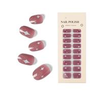 NAILDOKI Autocollant Ongle 3D Nail Stickers, Nail Art Auto-Adhésif Ongle Décalque Belle Mode Décoration pour Femmes Filles Nail Wraps