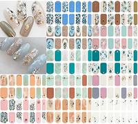 NAILDOKI Autocollant Ongle 3D Nail Stickers, Nail Art Auto-Adhésif Ongle Décalque Belle Mode Décoration pour Femmes Filles