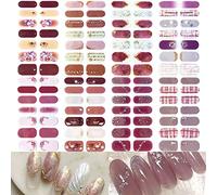 NAILDOKI Autocollant Ongle 3D Nail Stickers, Nail Art Auto-Adhésif Ongle Décalque Belle Mode Décoration pour Femmes Filles Nail Stickers