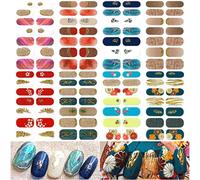 NAILDOKI Autocollant Ongle 3D Nail Stickers, Nail Art Auto-Adhésif Ongle Décalque Belle Mode Décoration pour Femmes Filles Nail Stickers