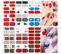 NAILDOKI Autocollant Ongle 3D Nail Stickers, Nail Art Auto-Adhésif Ongle Décalque Belle Mode Décoration pour Femmes Filles Nail Stickers