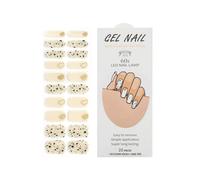 NAILDOKI Autocollant Ongle Gels semi-durcis Nail Stickers, Nail Art Auto-Adhésif Ongle Décalque Belle Mode Décoration pour Femmes Filles Nail Wraps