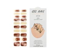 NAILDOKI Autocollant Ongle Gels semi-durcis Nail Stickers, Nail Art Auto-Adhésif Ongle Décalque Belle Mode Décoration pour Femmes Filles Nail Wraps