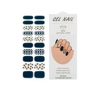 NAILDOKI Autocollant Ongle Gels semi-durcis Nail Stickers, Nail Art Auto-Adhésif Ongle Décalque Belle Mode Décoration pour Femmes Filles Nail Wraps