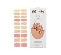 NAILDOKI Autocollant Ongle Gels semi-durcis Nail Stickers, Nail Art Auto-Adhésif Ongle Décalque Belle Mode Décoration pour Femmes Filles Nail Wraps