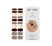 NAILDOKI Autocollant Ongle Gels semi-durcis Nail Stickers, Nail Art Auto-Adhésif Ongle Décalque Belle Mode Décoration pour Femmes Filles Nail Wraps