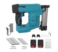 Nailler Brad sans fil 20V, machine à ongles électrique, pistolet à ongles de finition sans balais avec modes continus à modes continus 2x2000mAh pour armoire de travail du bois et