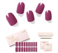 NAILOG Autocollant Ongle Gel UV | 20Pcs Faux Ongles Autocollants Adhesif | Semi-durci Vernis Autocollant Ongles UV Pour Nail Art, Crush