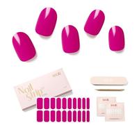 NAILOG Autocollant Ongle Gel UV | 20Pcs Faux Ongles Autocollants Adhesif | Semi-durci Vernis Autocollant Ongles UV Pour Nail Art, Magen