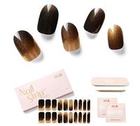 NAILOG Autocollant Ongle Gel UV | 20Pcs French Ombre Faux Ongles Autocollants Adhesif | Semi-durci Vernis Autocollant Ongles UV Pour Nail Art, Flashlight