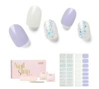 NAILOG Autocollant Ongle Gel UV | 34Pcs French Ombre Faux Ongles Autocollants Adhesif | Semi-durci Vernis Autocollant Ongles UV Pour Nail Art, Innocent