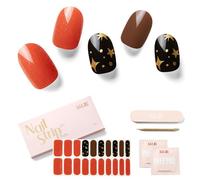 NAILOG Autocollants pour Ongle 20Pcs Nail Stickers Gel Vernis Adhésif Pochoir Ongles French Manucure Nails Wraps Décoration DIY Accessoire de Manucure pour Femmes Filles (Sienna Myth)