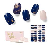 NAILOG Autocollants pour Ongle 34Pcs Pochoirs pour Nail Art de Qualité Professionnell avec Finition Gel Souple Nails Wraps Décoration DIY Accessoire de Manucure pour Femmes Filles (Shooting Stars)