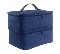 NailPolish Sac de rangement avec poignée pour NailTech Sac de transport double couche Peut contenir 30 bouteilles de vernis à ongles, bleu, Beauté de masse