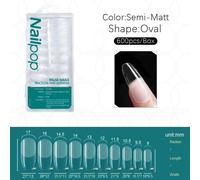Nailpop-Faux Ongles À Couverture Complète,Capsules En Acrylique,Matériel Professionnel,Imbiber Les Doigts,Embouts En Gel,N64.Pro,600 Pièces.Semim M-Oval 600.
