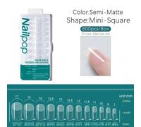 Nailpop-Faux Ongles À Couverture Complète,Capsules En Acrylique,Matériel Professionnel,Imbiber Les Doigts,Embouts En Gel,N64.Pro,600 Pièces.Mini Square 600.