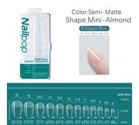 Nailpop-Faux Ongles À Couverture Complète,Capsules En Acrylique,Matériel Professionnel,Imbiber Les Doigts,Embouts En Gel,N64.Pro,600 Pièces.Mini-Almond 600.