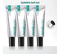 Nailpop Pro Doux Ongles Conseils Gel Colle 20g Adhésif Faux Ongles Longue Durée Tremper Uv Gel Vernis À Ongles Manucure Produits Pour Ongles.Summer Soft Gel 4pc.