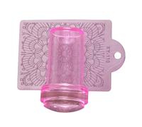 Nails Art Stamper Gel de tampon en silicone transparent avec grattoir pour décoration d'ongles Corps visible transparent Pas de mauvais placement