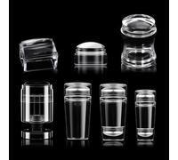 Nails Art Stamper Kits Kits D'estampage En Silicone Transparent Avec Des Grattoirs Pour La Manucure Française