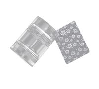 Nails Art Stamper Tampon en silicone transparent avec grattoir pour French Manucure Home French Tip Outil à ongles