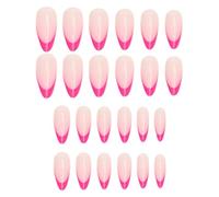Nails De Femmes - 24 pc-s AMANDE FALS Nails | Collez Sur De Faux Ongles De Presse | Décor De Clous De Doigts Durables | Réutilisable Brillant Et Courte Presse Sur Les Ongles Artificiels Pour La Manucu