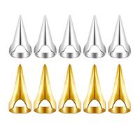 Nails de séparation de cheveux Hair Sélection des outils rétro doigts de la section de poils de la section de cheveux 10 pcs en argent doré