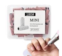 Nails Drill Sanding Bands, 50 Pieces Manicure Supplies Set, Grit Nail File Sanding Bands, Compact Nails Drill Accessories with Storage Case, for Traveling Business Trip Party Indoor School Home Use