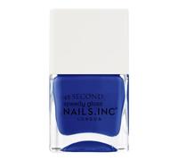 Nails Inc - LONGING FOR LEICESTER Vernis à ongles Quick Drying - Bleu profond - Séchage rapide 45 secondes - Renforcement ongles avec hexanal, calcium, magnésium - Cruelty Free - Manucure parfait