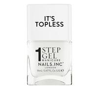 Nails Inc Topless Emma (blanc éclatant) - Vernis gel sans UV - Manucure en 1 étape avec tenue d’environ 8 jours - Séchage rapide, végan & 21-free - Kit pour adultes et enfants, sans base ni top coat