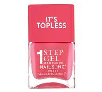 Nails Inc Topless Sofia (rouge corail) - Vernis gel sans UV - Manucure en 1 étape jusqu’à 8 jours de tenue - Séchage rapide, végan & 21-free - Kit vernis pour enfants & adultes, sans base ni top coat
