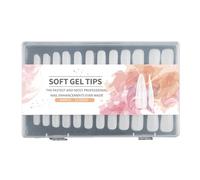 Nails Lot de 240 faux ongles longs en forme d'amande Transparent mat | Couverture complète transparente mate pour extensions de faux ongles pratiques, art professionnel pour une utilisation en