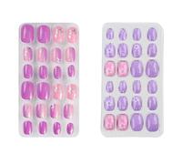 Nails Tips De Couverture Complète Des Appuyez Sur Le Rose Simple Simple Faux Nail Art Square À Couverture Complète Noël Ongles Noël