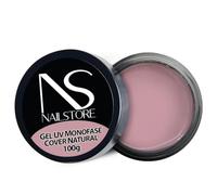 Nailstore - Gel UV LED constructeur monophasé naturel - densité moyenne - auto-nivelant - camouflage - facile à travailler - convient pour remplir et allonger avec papier (100 g)
