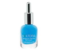 Nailtopia Vernis à ongles bio source sans éclats, Be More Pacific - Vegan, Cruelty Free Bright Blue Nail Polish - renforce et durcit les ongles avec des ingrédients naturels superaliments et des