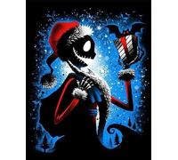 NAIMOER No?l Peinture Diamant Adulte, Diamond Painting Cauchemar Complet, Diamond Painting Animé Kit Enfants Diamant Strass Point de Croix Cristal Painting pour Murale Décor 30x40cm